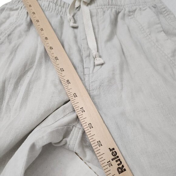 Zara Joggers Womens XS Cream Liken High-Rise Drawstring Lightweight Pants Beach - Picture 12 of 12